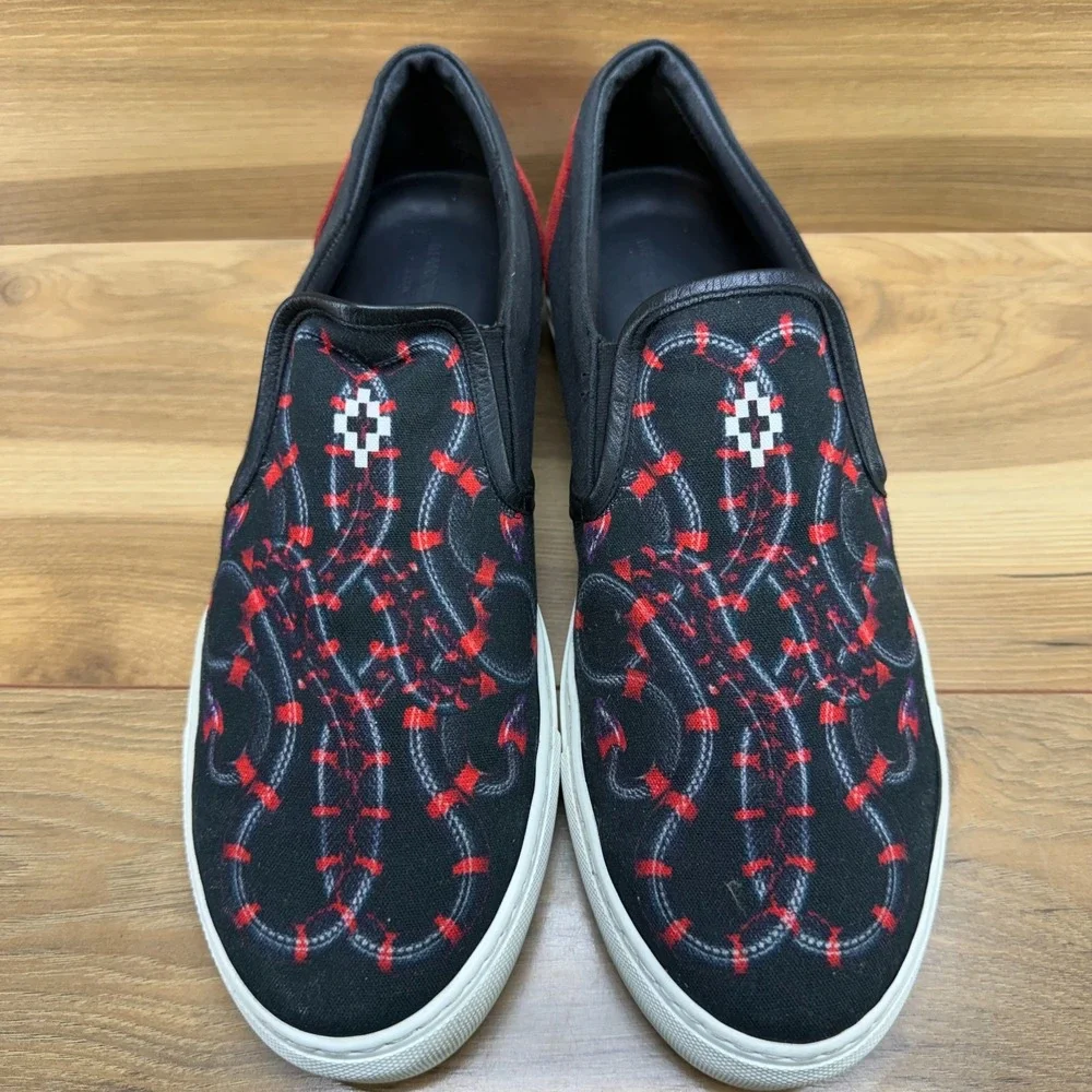 Marcelo‎ Burlon Snake Mens 13 EU 46 Slip On Sneakers Italy Black Red